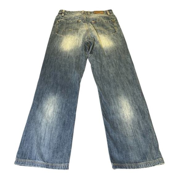 Robert Graham Classic‎ Yates Denim Jeans Mens 36 Straight Whiskered Plaid 32x32 - Picture 2 of 7